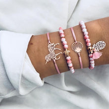 Load image into Gallery viewer, 4/5 PCS Bohemian Map Turtle LOVE Beach Bracelet Set Cute Pineapple Shell Tassel Bracelet Set for Women Holiday Bracelet Jewelry