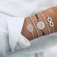 Load image into Gallery viewer, NEWBUY 6Pcs/Set Natural Beads Bracelet Boho Style Gold Heart Turtle Life Tree 8 Infinity Charm Bracelets For Women Girl