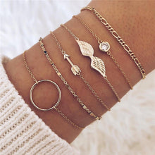 Load image into Gallery viewer, NEWBUY 6Pcs/Set Natural Beads Bracelet Boho Style Gold Heart Turtle Life Tree 8 Infinity Charm Bracelets For Women Girl